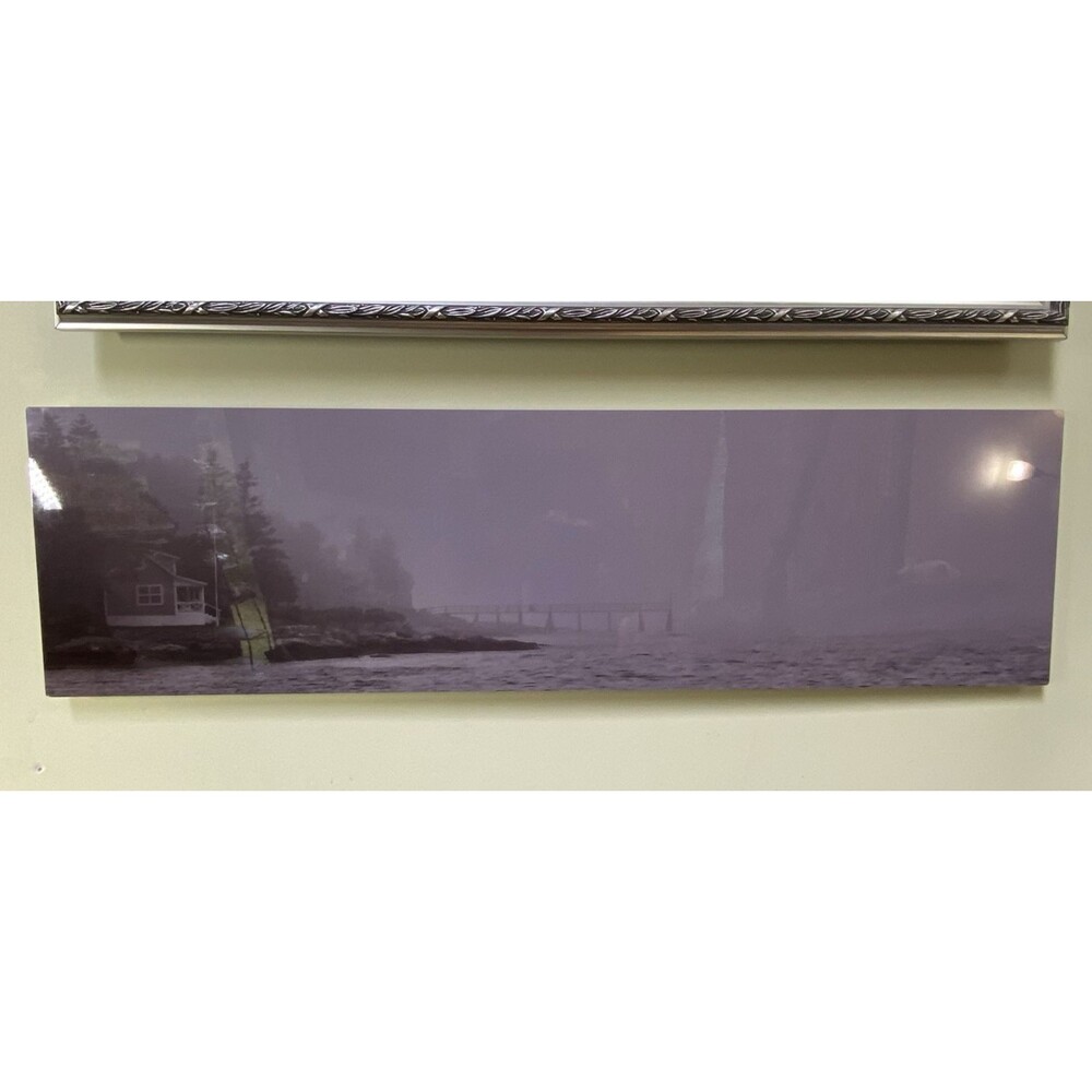 Foggy Cottage on an Ocean Coastline Hipstaprint Aluminum Wall Hanging 30" X 8.5"